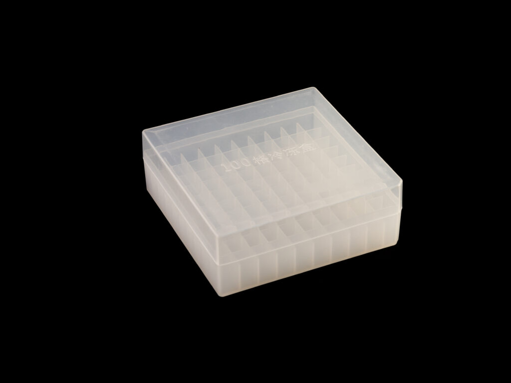 Kelabscience 100-Well Cryo Rack Angled Side View