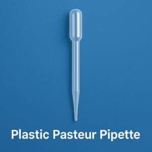 Plastic Pasteur pipette with LDPE tapered tip and detachable bulb for laboratory liquid handling