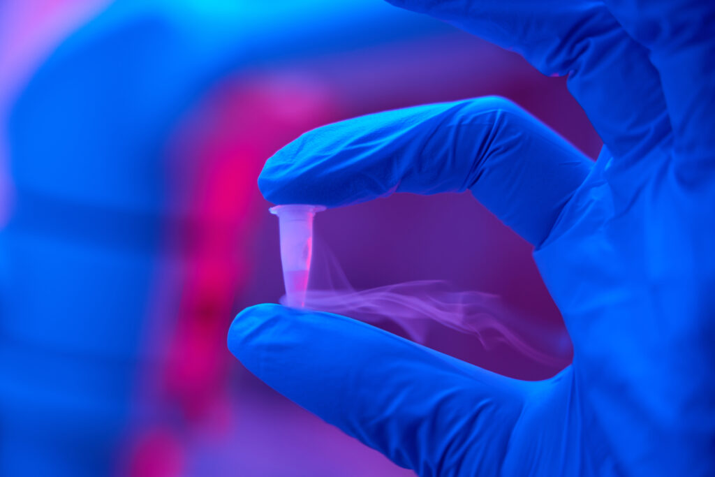 0.2 ml PCR reaction tube used in molecular biology experiments