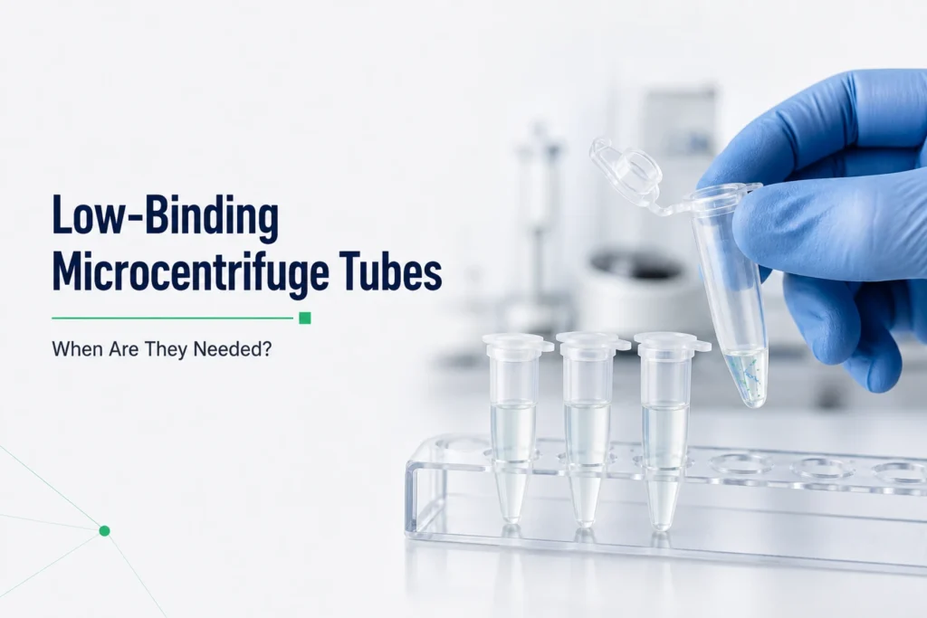 Low-binding microcentrifuge tubes for small-volume protein and nucleic acid samples
